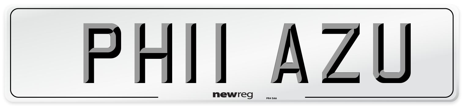 PH11 AZU Number Plate from New Reg